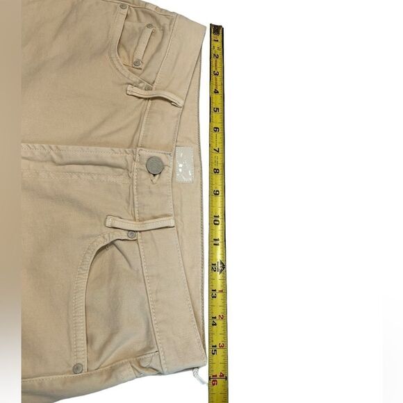 Mother The Insider Fray Hem Jeans In Chalk It Up White New Size 32 - Picture 5 of 15